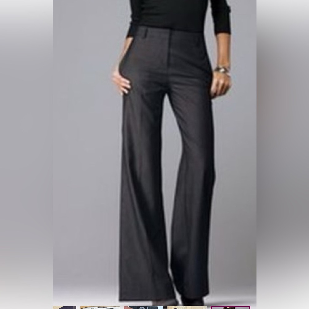 TAUNT Made in USA Bootcut Cuffed Black Trousers, size 5